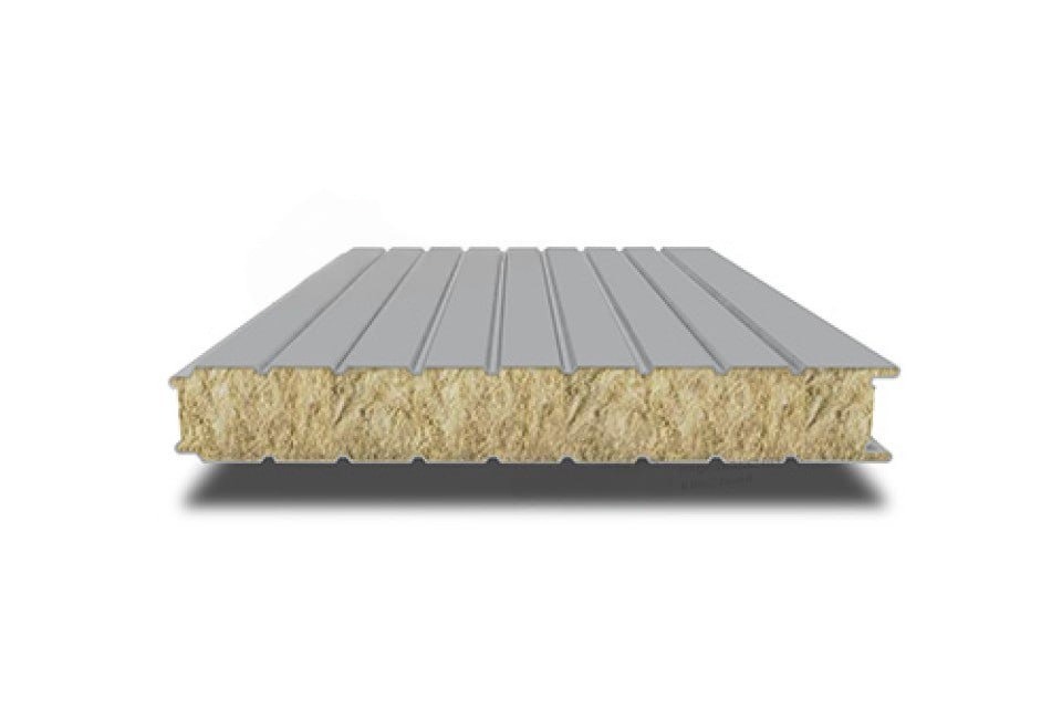 Сэндвич-панели для холодильных камер с минеральной ватой, 1000х50 мм, 0.5/0.5, Текстурированный полиэстер