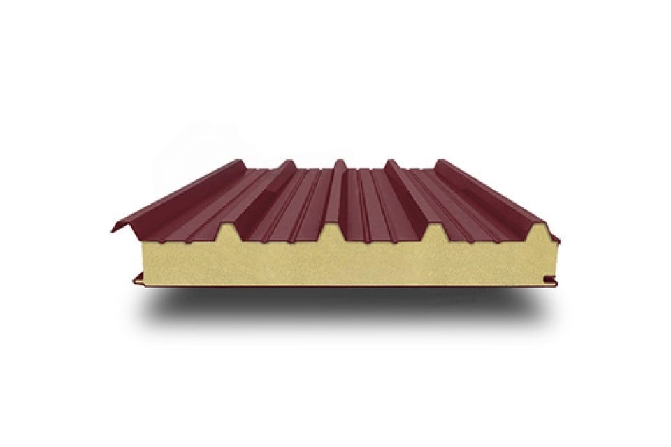 Кровельная сэндвич-панель с пенополистиролом, 1200х100 мм, 0.5/0.5, Atlas